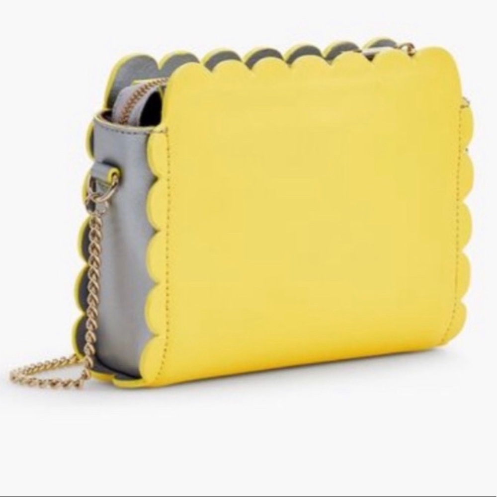 NWT Talbots Plano Scalloped Leather Crossbody Bag